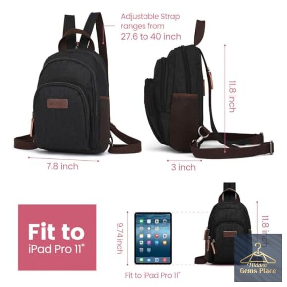 Convertible Mini Backpack Purse Fits 11-Inch Tablet Lightweight Daypack main image 5